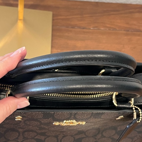 EUC Coach Black and Brown monogram Handbag - Picture 9 of 9